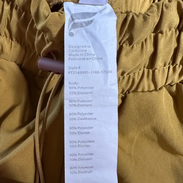 Fabletics Cargo Jogger‎ Pants Women’s Medium Mustard Yellow High Rise Athleisure - Image 8