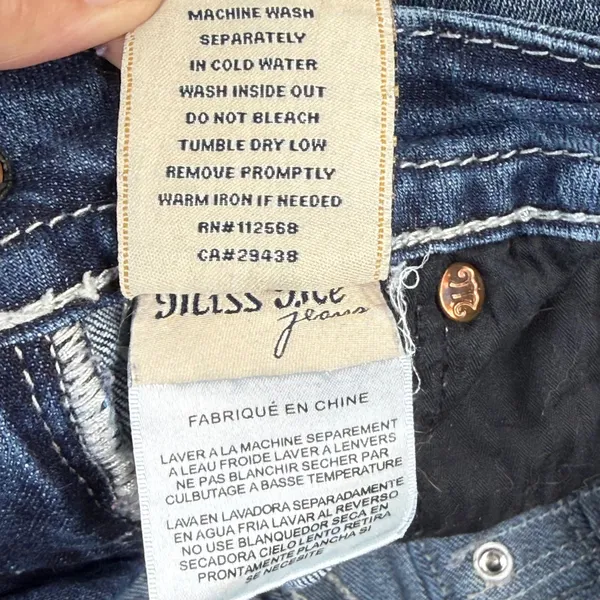 Miss Me Womens JY6191P Cuffed Capri Jeans Dark Wash Sequin Embellished Size‎ 25 - Image 11