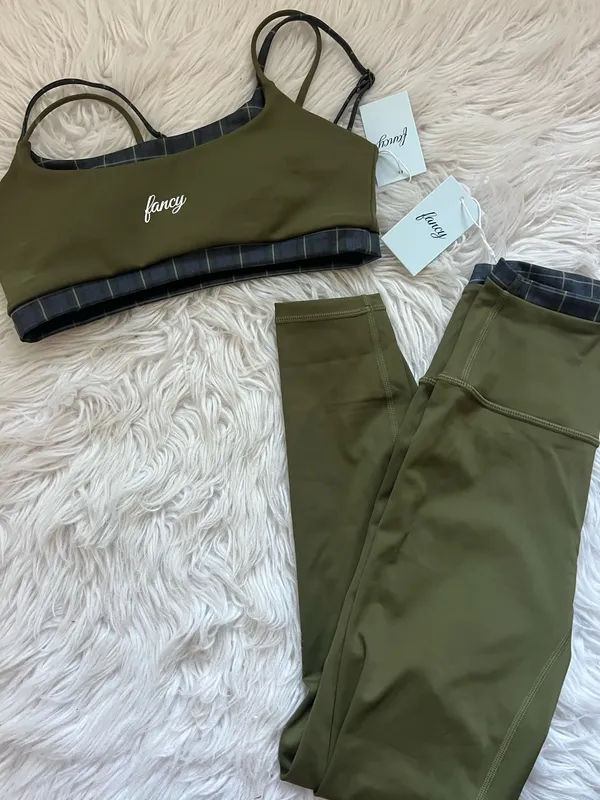 Shop Fancy workout set Green Size XS - Image 2