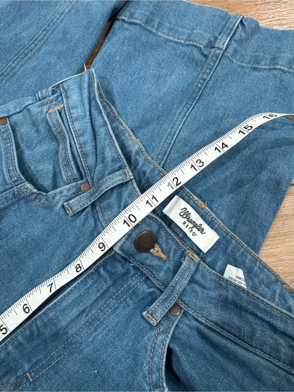 WRANGLER RETRO Western Cotton High-rise Trouser Flare Jeans | Size 28 x 32 - Image 5