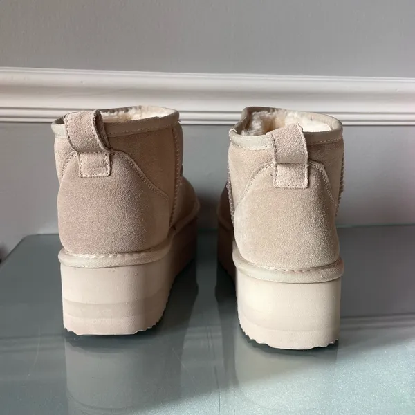 Dream Pairs Ankle Boots Tan Suede Platform Size:8 - Image 4