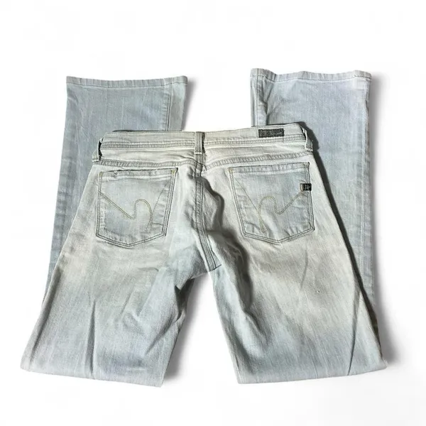 Y2K Citizens of Humanity Ingrid 002 Low Waist Flare‎ Jeans Light Wash Stretch 27 - Image 7