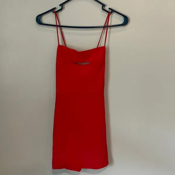 NBD X NAVEN Mini Rose Dress in True Red XS Club Going Out Date night Party #800 - Image 4