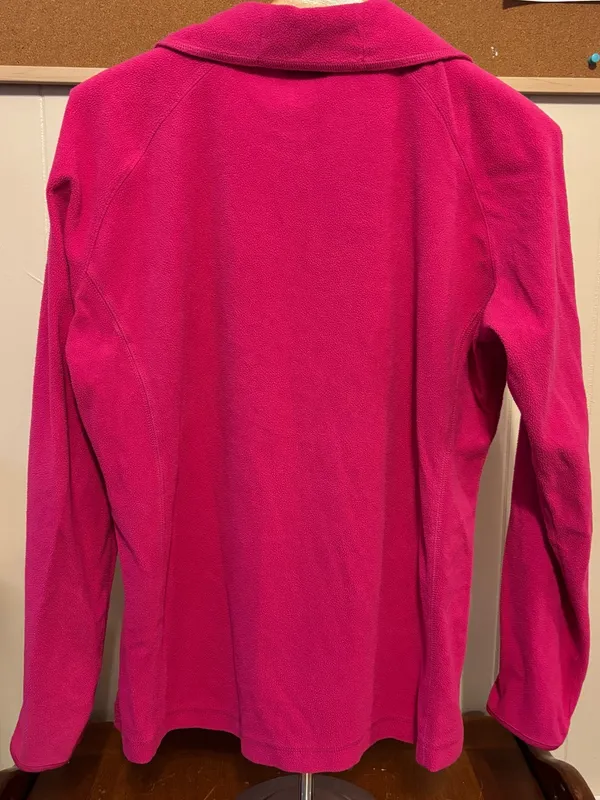 Columbia Women's Bright Pink Quarter-Zip Fleece Pullover - Image 3