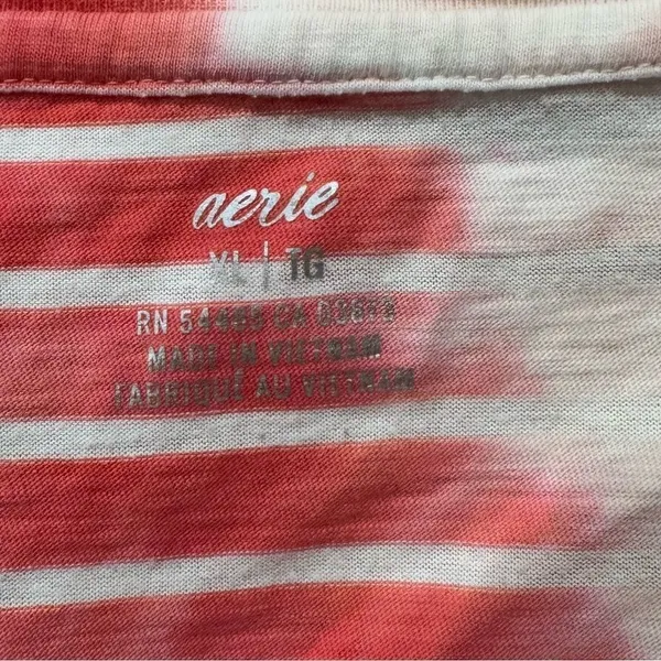 Aerie Multicolored Stripe Cropped Short Sleeve Shirt Women’s XL - Image 2