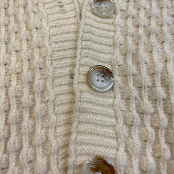 Princess Polly XS/Small Cream Button Up Cardigan Sweater - Image 4