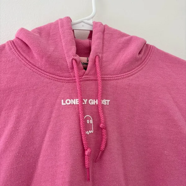 Pink Lonely Ghost Text me when you get home hoodie - Image 2