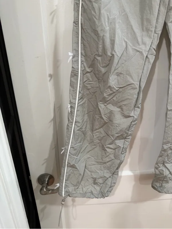 COCO & SHAY Light Gray Elastic Waist Pants large - Image 4