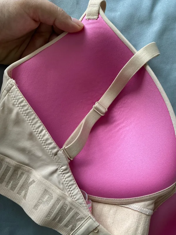 Victoria's Secret PINK Wear Everywhere Wireless Lightly Lined Bra Nude 36DD - Image 9