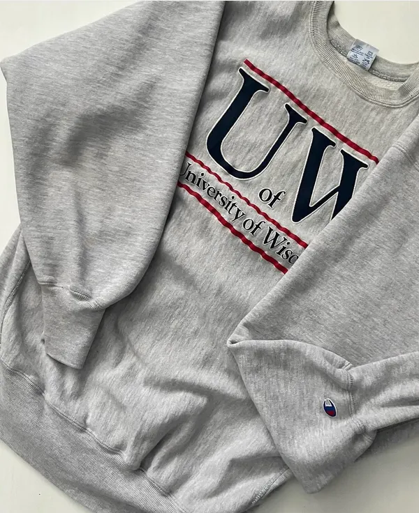 Champion vintage reverse weave university of wisconsin sweatshirt - Image 3