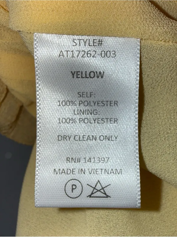 astr the label Yellow‎ Ballon Short Sleeve Tv Neck Top Small - Image 4
