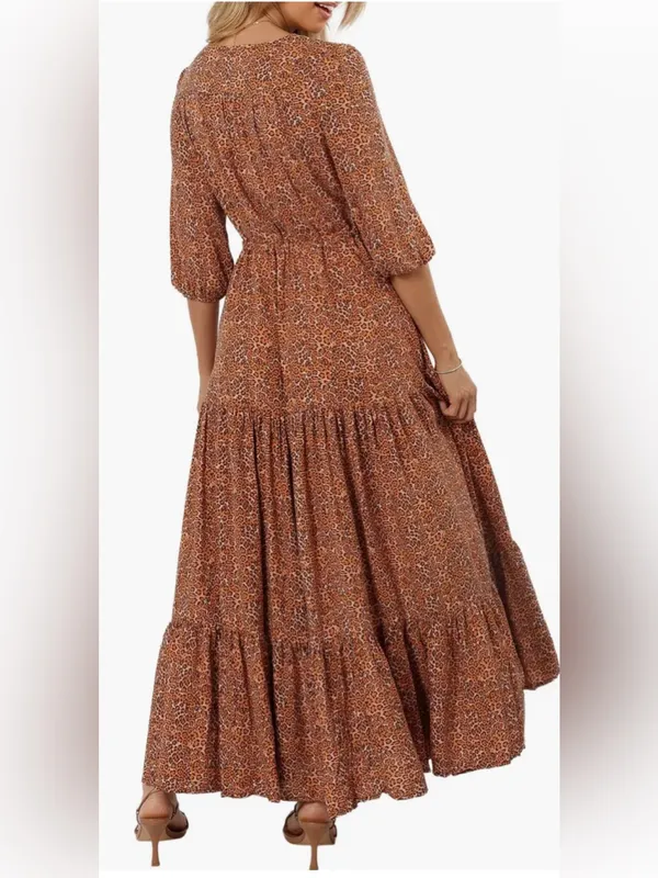 PETAL & PUP Kelda Tiered Maxi Dress XS - Image 4