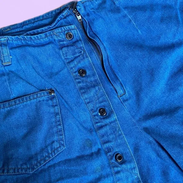 Vintage 90s light blue denim mini skort 🔥 Size 10 - Image 4