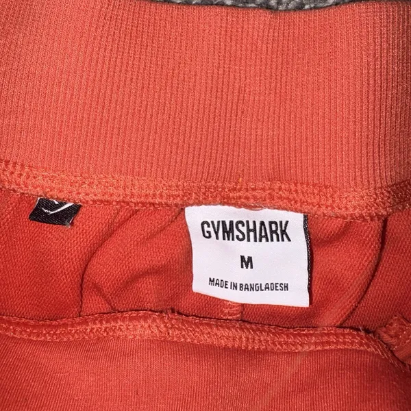 Gymshark Women's Orange Athletic Shorts Size Medium Drawstring Gym - Image 2