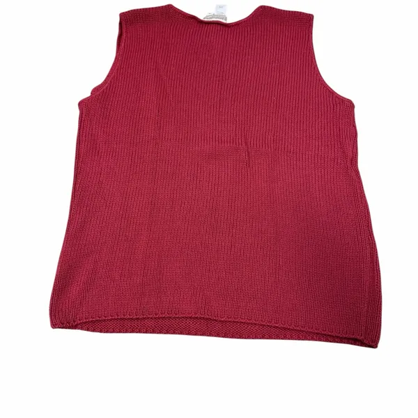 🌸 Vintage Coldwater Creek Red Knit Tank Top 1X‎ 🌸 - Image 4