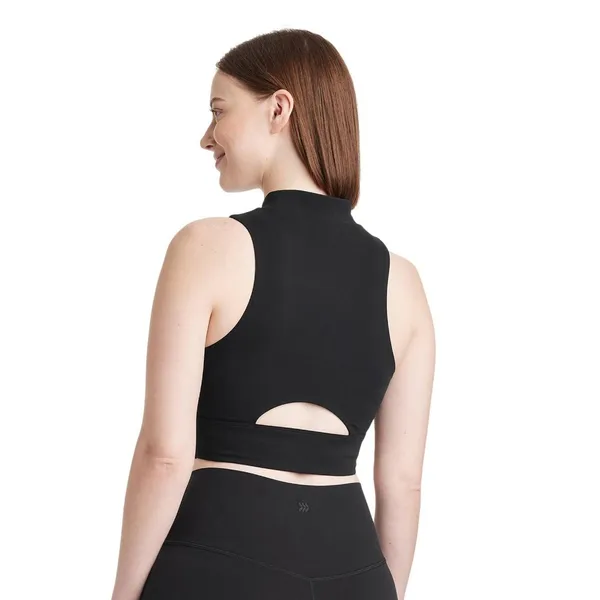 NWT All In Motion Light Support High-Neck Crop Sports Bra 89809232 Black XS - Image 4