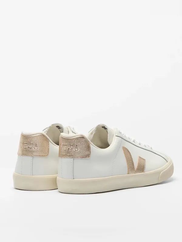 Veja Esplar Leather White Platine Sneakers - Image 4