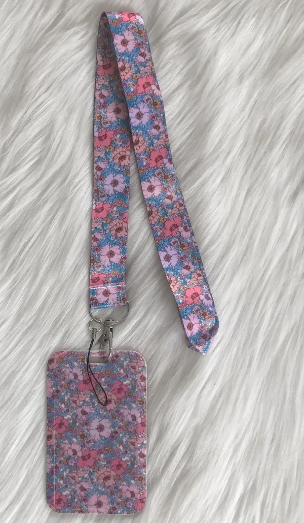 Floral lanyard with Id/ card holder Multi - Image 2