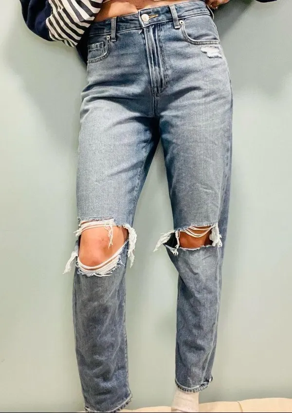 American eagle outfitters mom jeans comfort stretch waistband size 4 regular. - Image 9