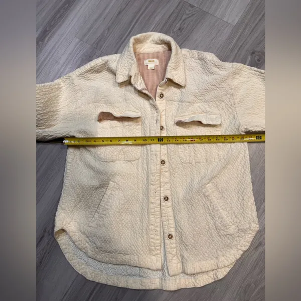 NWOT ANTHROPOLOGIE Cream Button-Up‎ Women's Jacket - Image 9