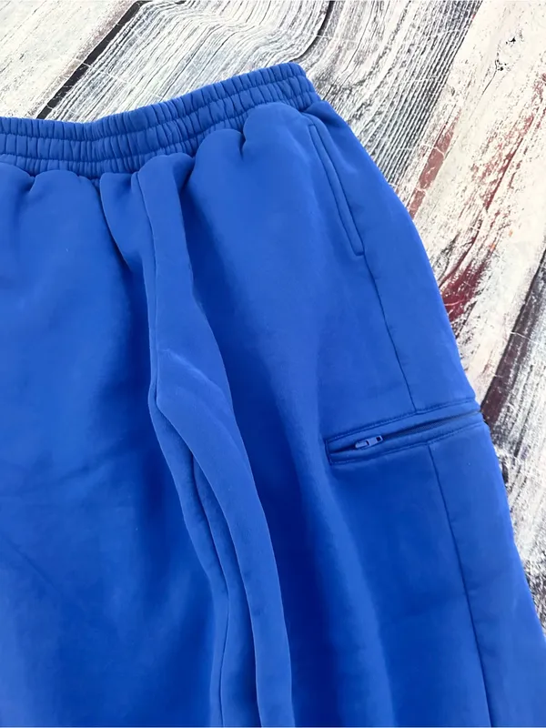 COMFRT Airplane Mode Travel Joggers Royal Blue Fleece Pants - Image 4