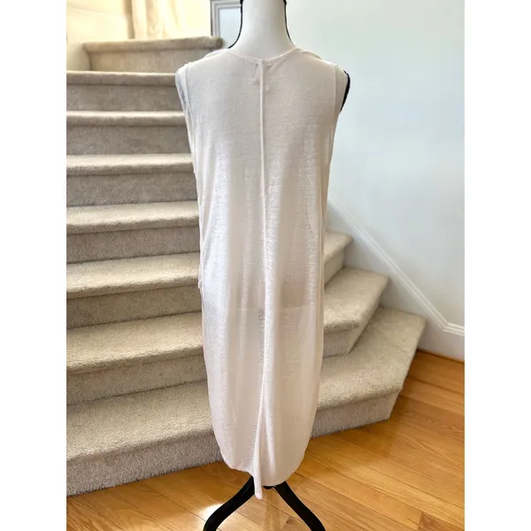 Free People We the Free Blush Cream Sheer Long Line Tank Top - Image 2