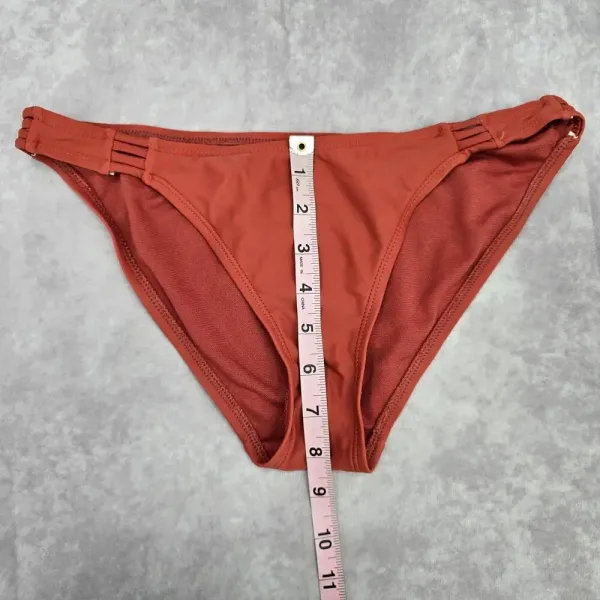 Orange Rust Copper Brown Cheeky Medium‎ Bikini Bottom Swimwear M - Image 4