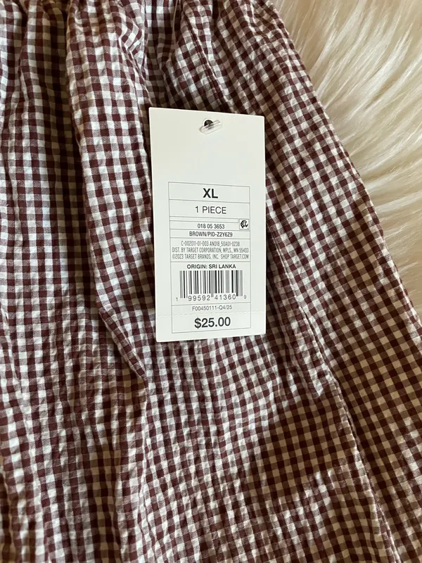 A New Day Brown Gingham Button Front Mini Skirt new  - Image 5