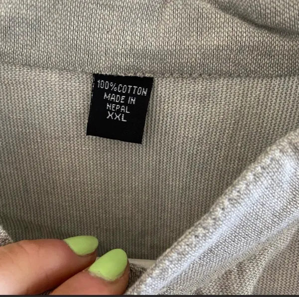 Light gray Chinese Collar Button Up Size XXL - Image 3