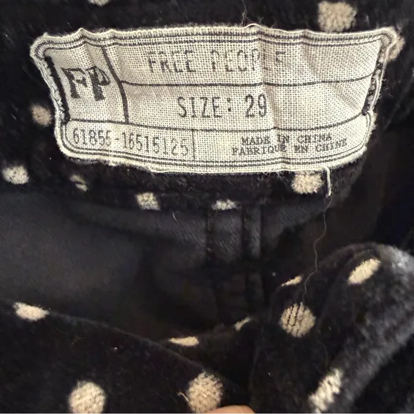 Free People- Black Polka Dot Stretch Skinny Jeans - Women's Size 29 - Image 3