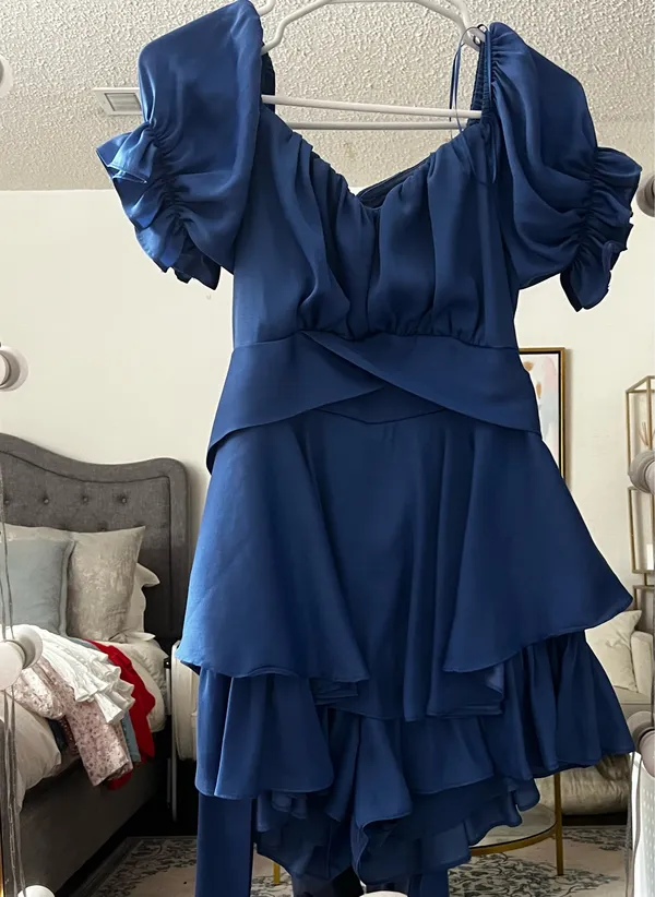 The Vintage Shop blue mini dress - Image 2