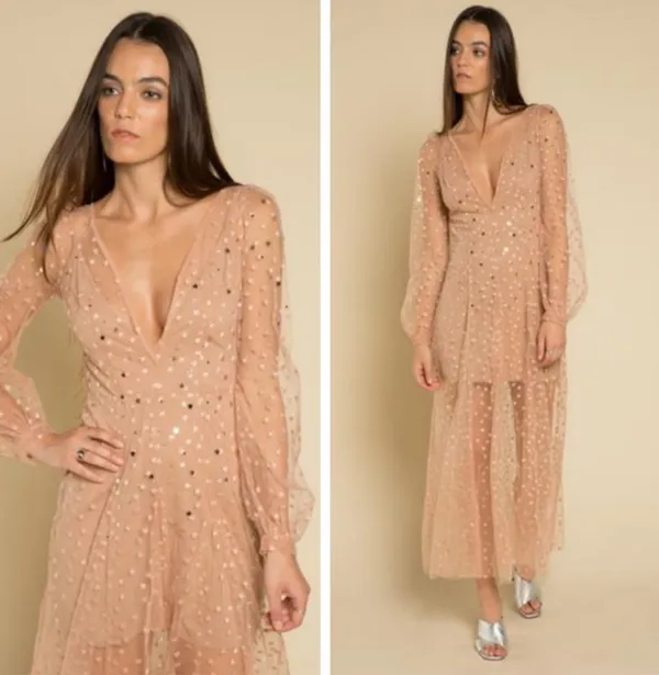 For Love & Lemons All That Glitters Maxi Dress. Size Small - Image 6
