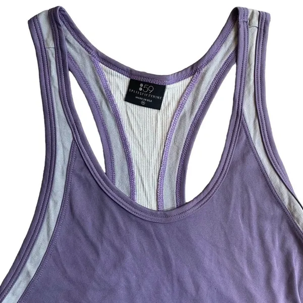 Splits59 Racerback Athletic Performance Tank Top Purple Mesh Back Gym Size M - Image 3