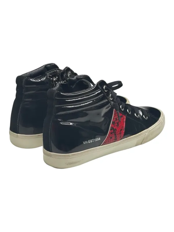 Vintage Havana 𖠌 Snake Eye High Top Sneakers 𖠌 Faux Black Red Patent 𖠌 6.5M - Image 4
