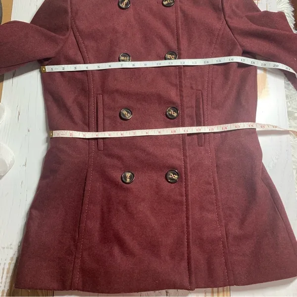 Thread & Supply Double Breasted Oxblood Peacoat Size Medium - Image 9