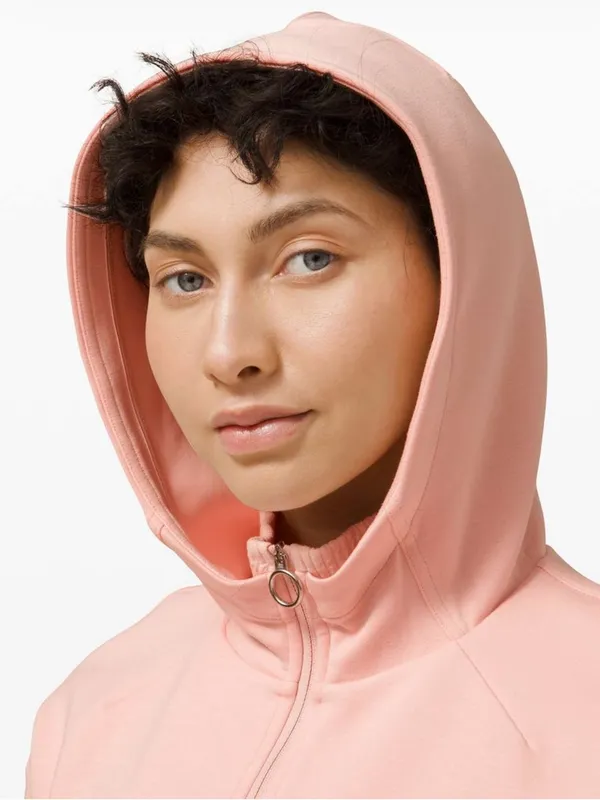 Women’s Lululemon Soft Oversized Zip Hoodie Pink Mist Size XS/S - Image 5