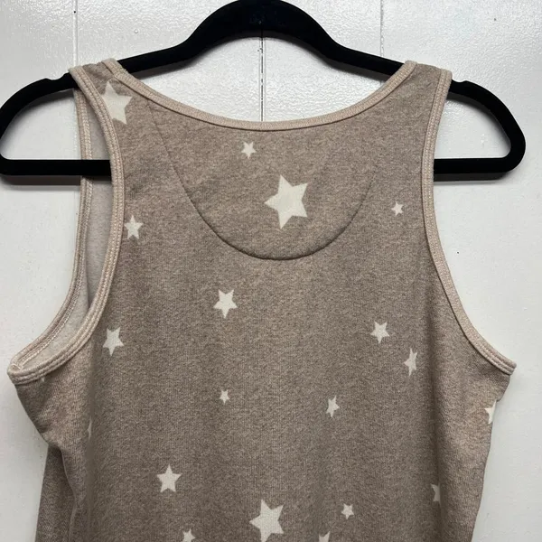 Live Love Lounge Star Print Women's Tank Sweater Size XL Stretch - Image 6