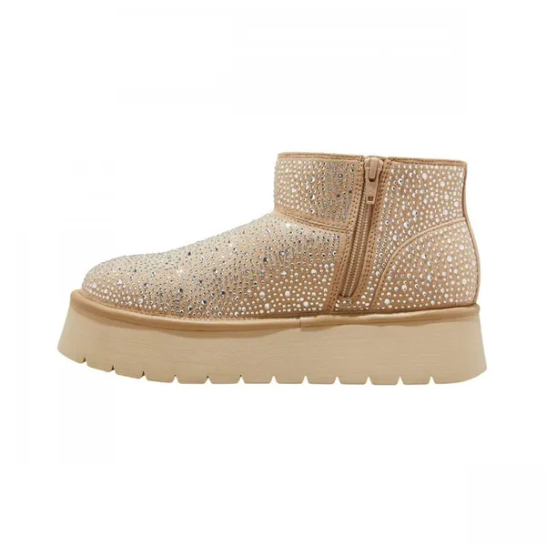 NWT wild fable Missy Platform Booties with Memory Foam Insole Beige Brown 6M - Image 2