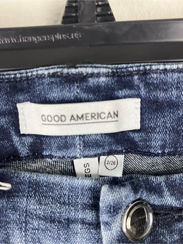 GOOD AMERICAN Good Legs Medium Wash Five Pockets Denim Jeans 26 Casual Neutral - Image 3