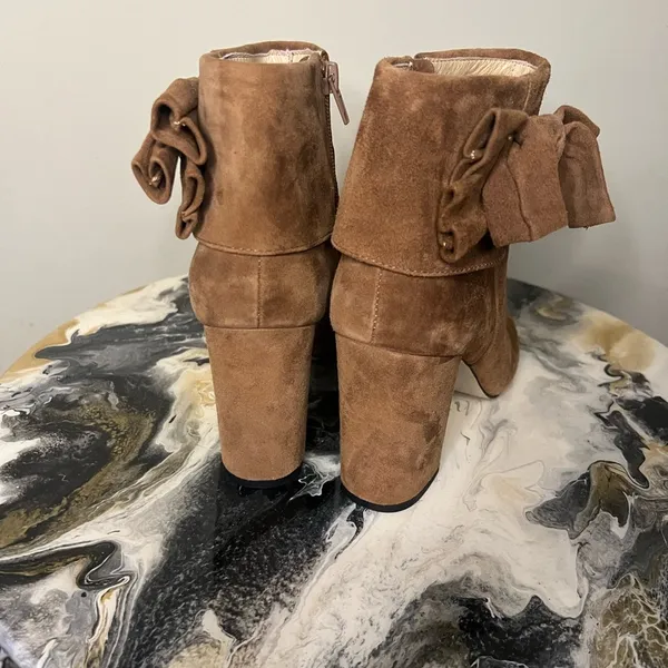 Kate Spade New York Brown Suede Ankle Booties with Bow - Image 14