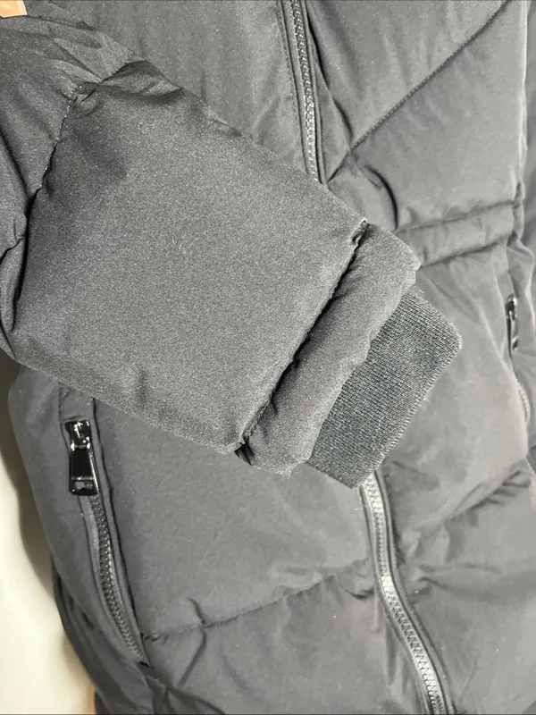 Calvin Klein Women's Black Puffer Coat with Hood Classic retail $400 - Image 7