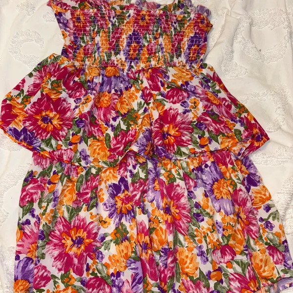 Floral Tiered Sundress - Bright Multi - Image 2