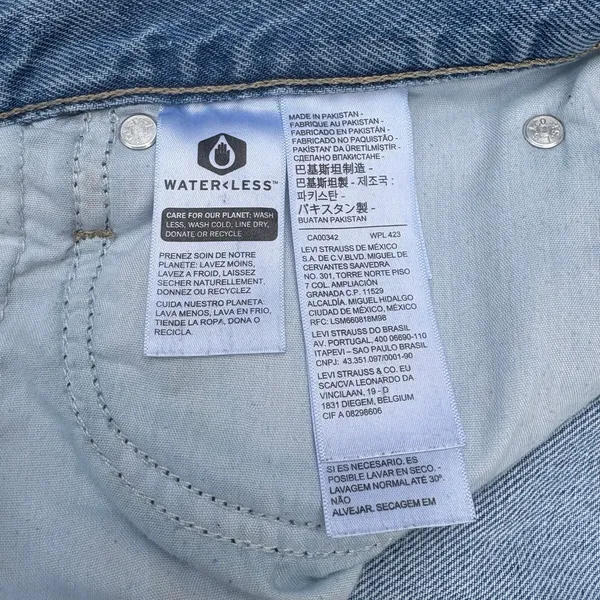 Levi’s 94’ Baggy Jeans Sz 32 Blue Wide Leg Distressed‎ High Rise Grunge Skater - Image 9