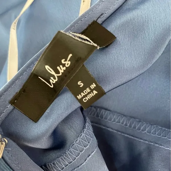 Lulus Elevated Mystique Blue Satin One-Shoulder Mini Dress Women’s Sz S - Image 6