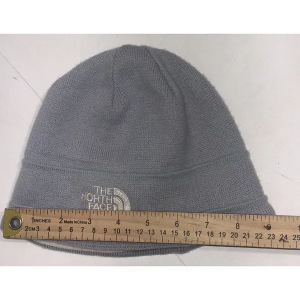 The North Face 100% Wool Blue Stripe Ski Hike Outdoor Warm Beanie Hat‎ Toboggan - Image 16