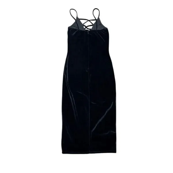 Love Culture Dark Gray Strappy Midi Bodycon tank Dress XS - Image 2