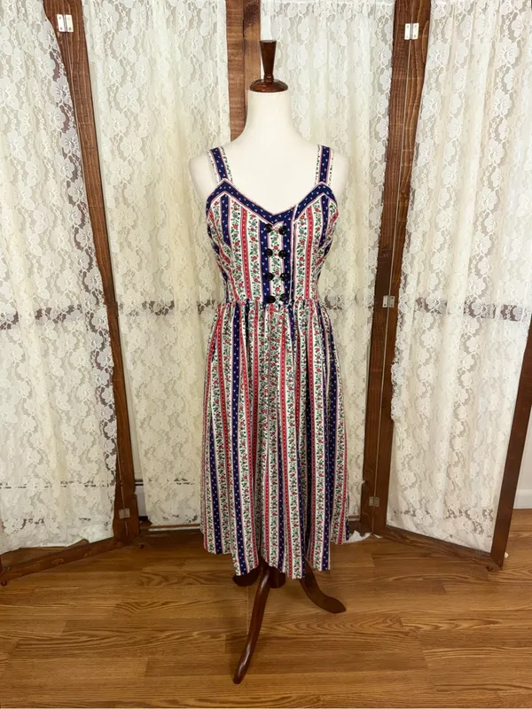 Super Cute Vintage Bombay Paisley Sundress - Image 3