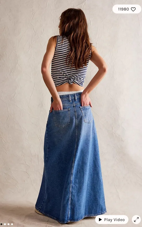 Free People Jean Skirt - Image 2