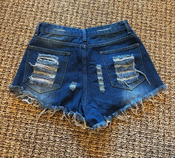 American flag Jean shorts Blue - Image 2