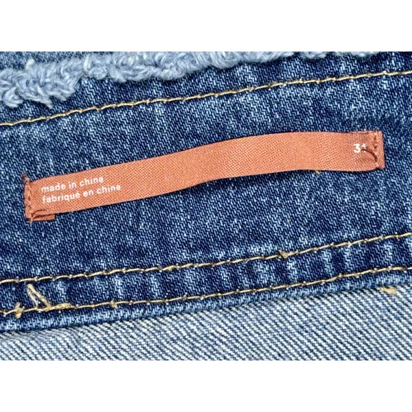 PILCRO Anthropologie Blue Denim Distressed Wide Leg Flare Jeans Womens Size 31 - Image 6
